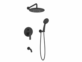 Душевая система скрытого монтажа Esko Black, Set_7in1 - фото, отзывы, цена